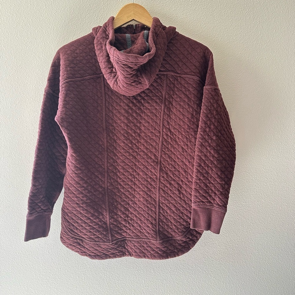 Patagonia W's Organic Cotton Quilt Hoody Style #25316 light balsamic maroon S - Picture 3 of 8